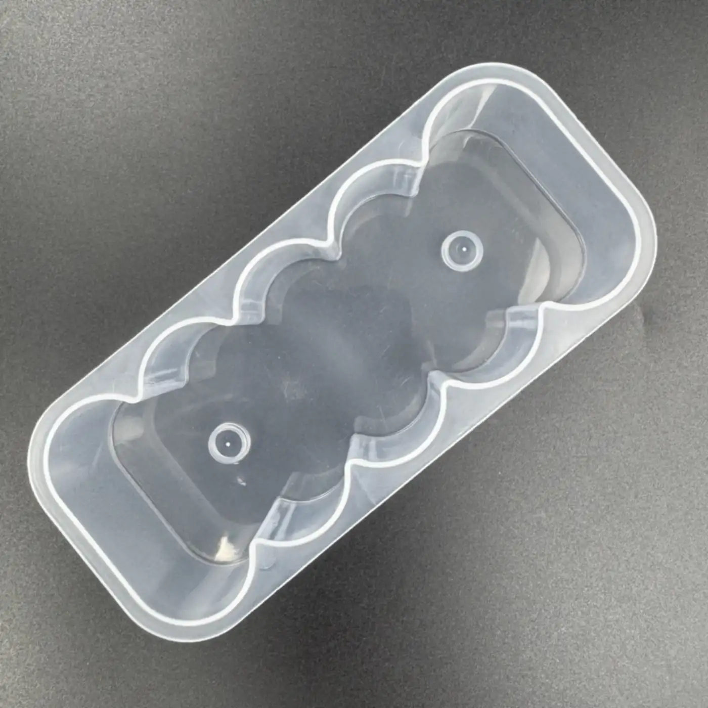 empty 10ml vial case angled view molded cavities